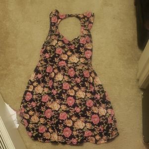 Pink and Navy Floral Dress